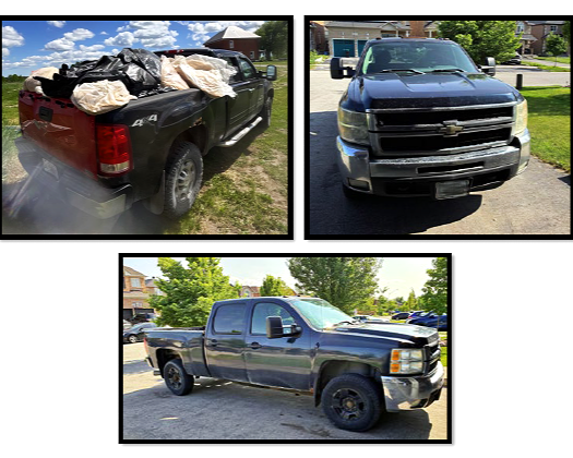 Stolen Truck modified for media